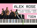 Alex rose  toda ft cazzu lenny tavarez lyanno  rauw alejandro piano tutorial