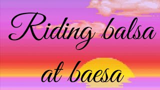 Riding balsa at baesa in Quezon province Resimi