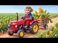 Monkey NaNa’s Pineapple Harvest Turns CHAOTIC as She Rescues an Orange Cat Trapped in a Well! 😱🍍🐱