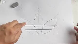 How To Design The Adidas Logo : Hand Drawing - by #Kakiketuk.Ent