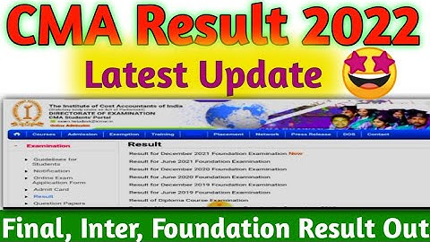 CMA Results 2022|cma dec 2021 Result|cma inter result 2022|cma final result dec |cma results update