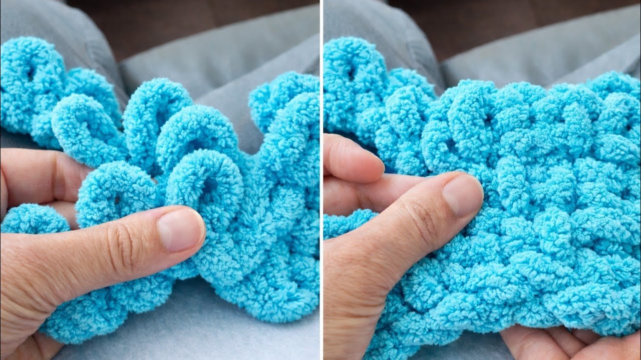 Simple Loop Yarn Scarf Pattern for Cold Weather - YouTube