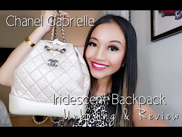 CHANEL GABRIELLE IRIDESCENT BACKPACK UNBOXING REVIEW 