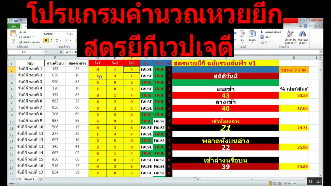 สูตรจับยี่กี โปรแกรมคํานวณหวยยี่กี สูตรยี่กี แม่นๆ,สูตรยี่กี เจต,Jetsadabet  - Youtube