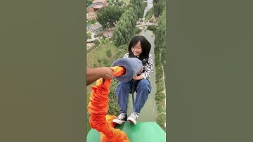 Thumbnail of Bungee Jumping With Rope In Beautiful Place, :$ Asmr Bungee Jumping #shorts
