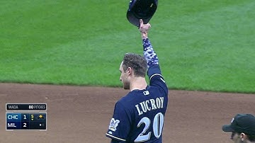 CHC@MIL: Lucroy hits his 46th double as a catcher