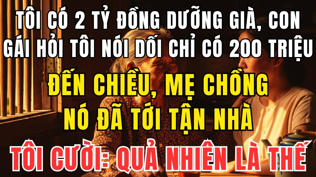 Con Gái Hỏi Tôi Tiền Tiết Kiệm – Tôi Nói Có 200 Triệu, Và Một Giờ Sau Mẹ Chồng Nó Đã Có Mặt Ở Cửa