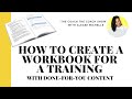 How To Create A Workbook For  A Training