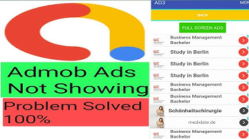 Admob Ads not showing problem Solved | Complete Solution Must Watch.