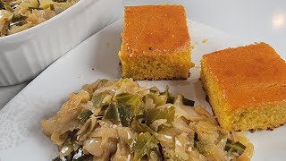Cabbage greens and sweet potato cornbread with a honey butter glaze