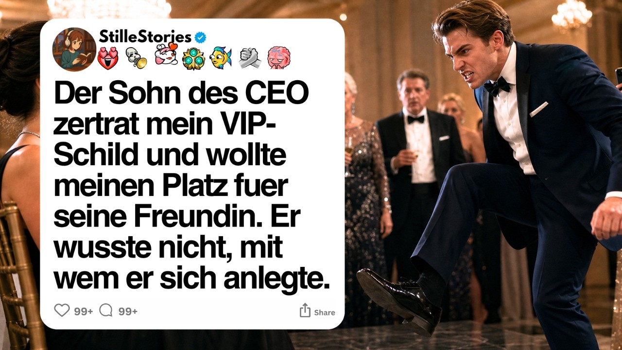 Der Sohn der Vorstandsvorsitzenden trat vor aller Augen auf meine Namenskarte, während die Kameras blitzten und hunderttausend Menschen live zusahen. Ich blieb ruhig, obwohl mein Herz raste, und...