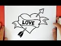 HOW TO DRAW A HEART WITH ARROW