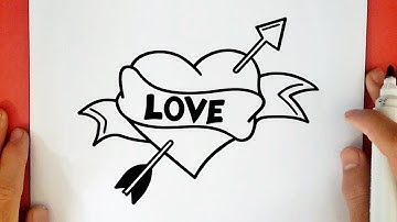 HOW TO DRAW A HEART WITH ARROW