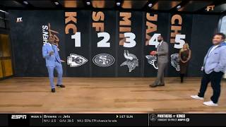 FIRST TAKE | Stephen's A-list Top 5 teams NFL right now: 1.Chiefs 2.49ers 3.Vikings 4.Jags 5.Bears