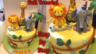 Jungle Safari Theme Cake | Animals Theme Customized Birthday Cake