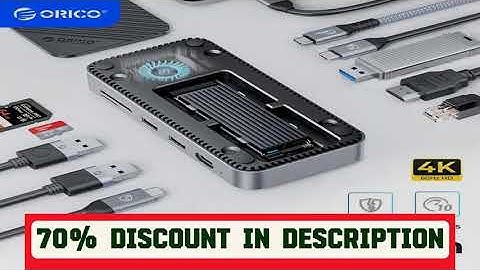 A must-have product! ORICO-USB C HUB with Cooling Fan M.2 NVMe SATA SSD Enclosure External 10Gbps