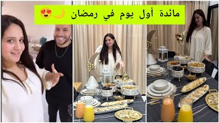 رمضان كريم ? كي دوزتو النهار الأول ☺️ شاركت معاكم فطور أول يوم في رمضان ? Sara Abujad