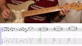 How to Play the Guitar Riffs to A Thousand Miles from Nowhere by Dwight Yoakam on Guitar with TAB