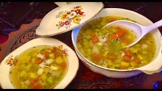 Healthy Chicken Vegetable Clear Soup ~Dish Wish~ ENG Subtitles