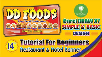 Restaurant & Hotel Banner | Simple and Basic Design | Tutorial For Beginners | CorelDRAW X7