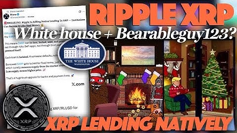 Ripple Adding XRP Lending Natively & Did Trump Commission Bearableguy123 For White House Art?