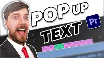 How To Pop-Up Text Like MrBeast in Premiere Pro