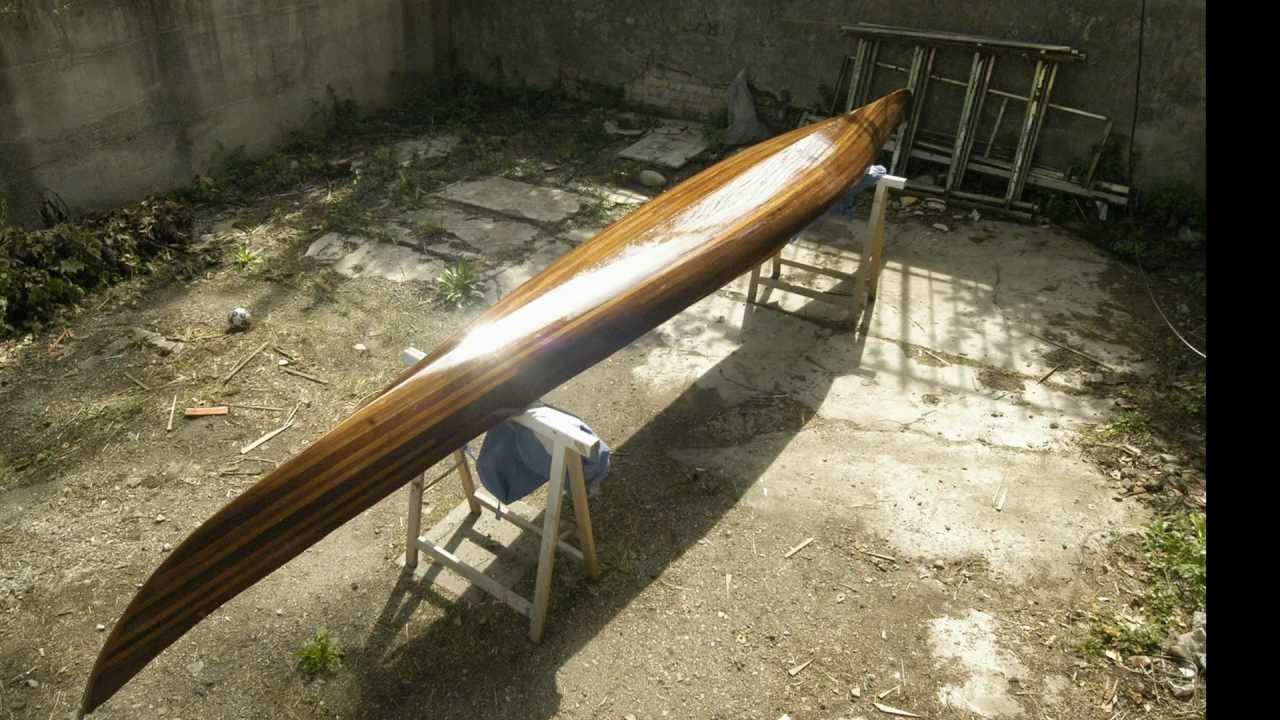 wood strip kayak black swan - youtube