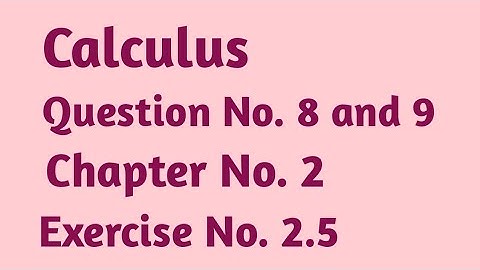 Calculus Exercise 2.5 Question No. 8 and 9 || How to solve nth ordered derivative