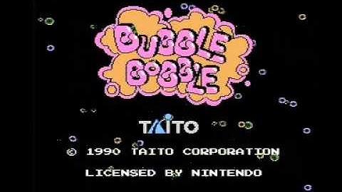 Nintendo NES Bubble Bobble Game Intro And Title Screens Plus Attract Mode / Demo 1988
