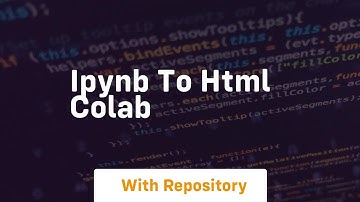Ipynb to html colab