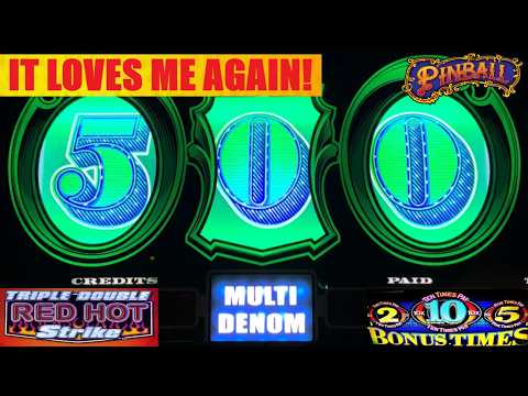 BOOM! CASH MACHINE is back! 2x 10x 5x Bonus Times + Triple Double Red Hot Strike + Pinball slots!