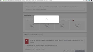 Facebook Application Submission for Approval (Publisher)