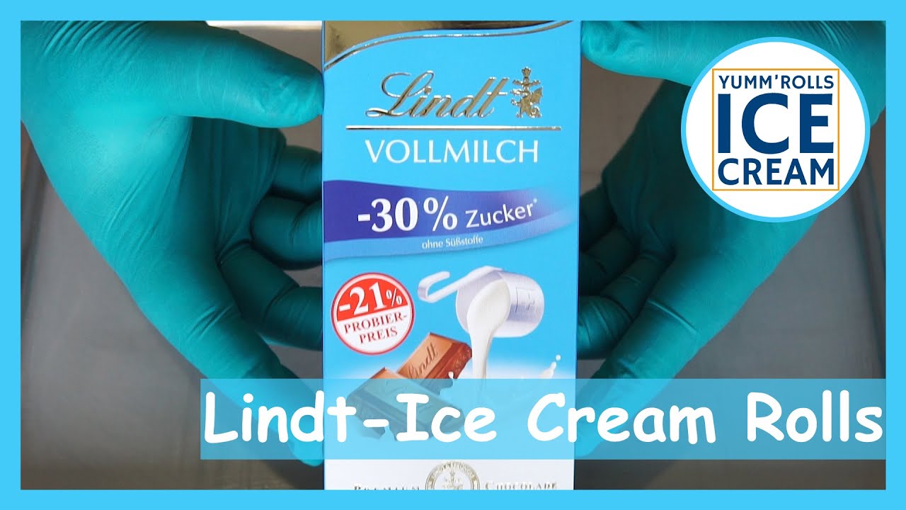 Lindt whole milk chocolate Ice Cream Rolls ASMR Yumm'Rolls Ice