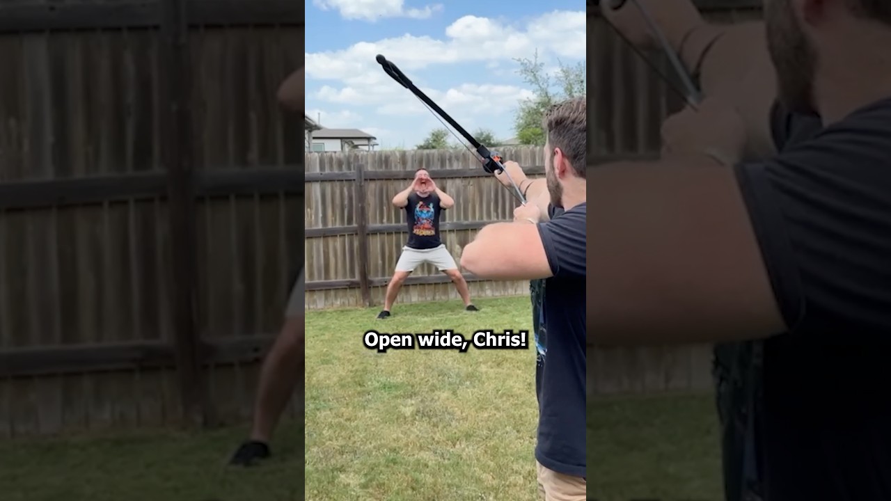 Can you shoot a potion of healing into someone’s mouth with a bow & arrow?