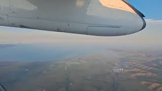 Evening Blenheim Take off: Air NZ Q300 *Wingview*