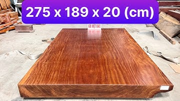 CHIẾU NGỰA 1 TẤM GỖ CẨM HỒNG, kích thước 275 x 189 x 20 (cm) | CN663