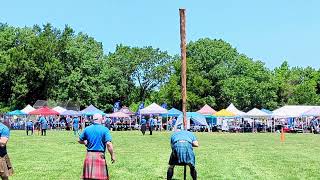 Caber Toss at St Louis Scottish Festival 2024