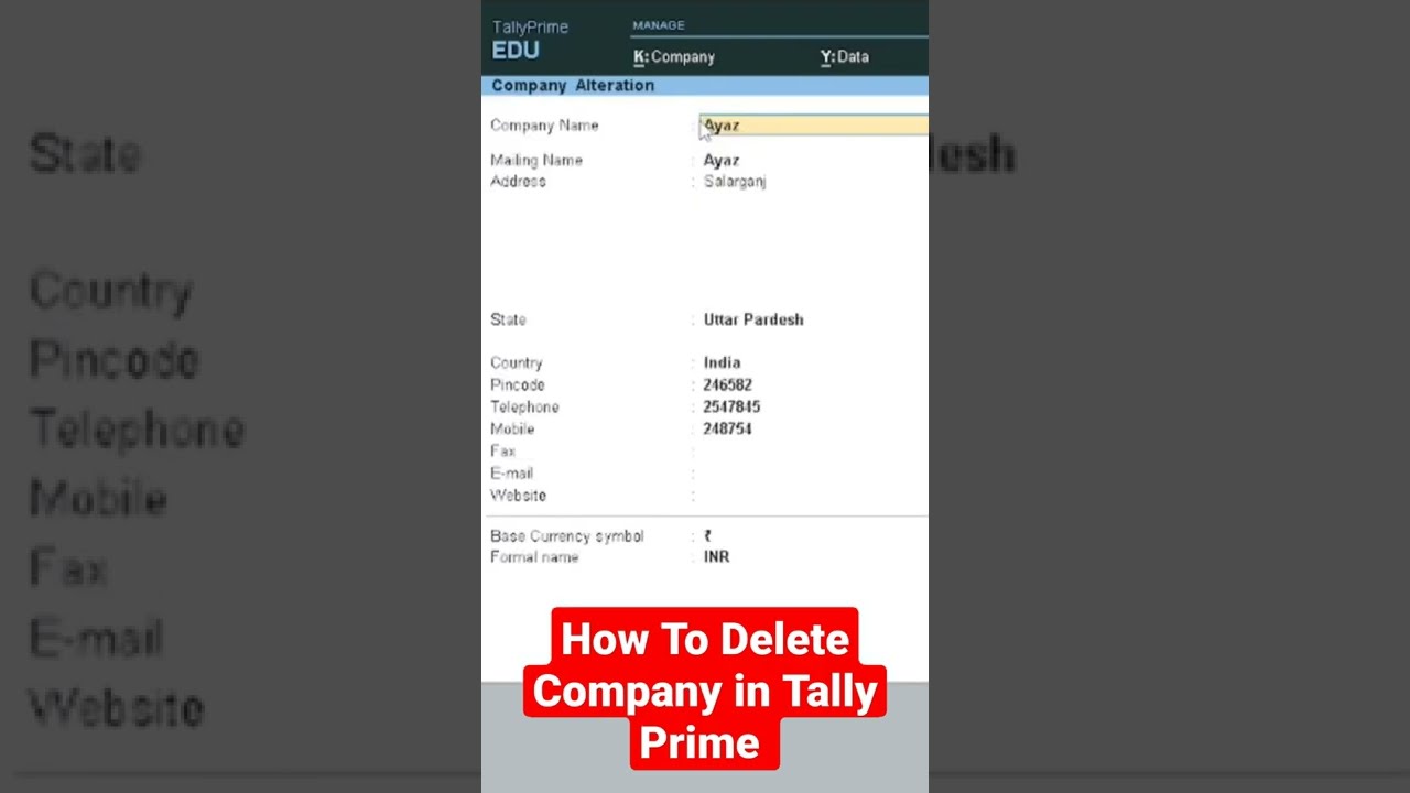 How To Delete Company In Tally Prime Tally Prime Me Company Kaise How To Delete Company In Tally Prime Tally Prime Me Company Kaise