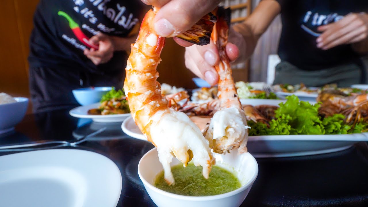 Seafood Thailand - GIANT TIGER SHRIMP at 1 Table Restaurant in Bangkok! | Mark Wiens