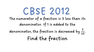 The numerator of a fraction is 3 less than its denominator. If 1 is added to the denominator