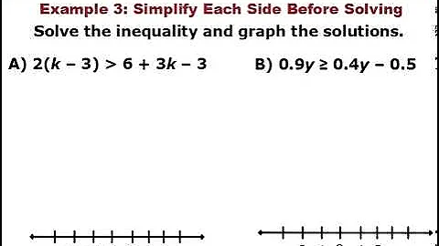 Algebra 1 3-5 Solving Inequalities with Variables on Both Sides