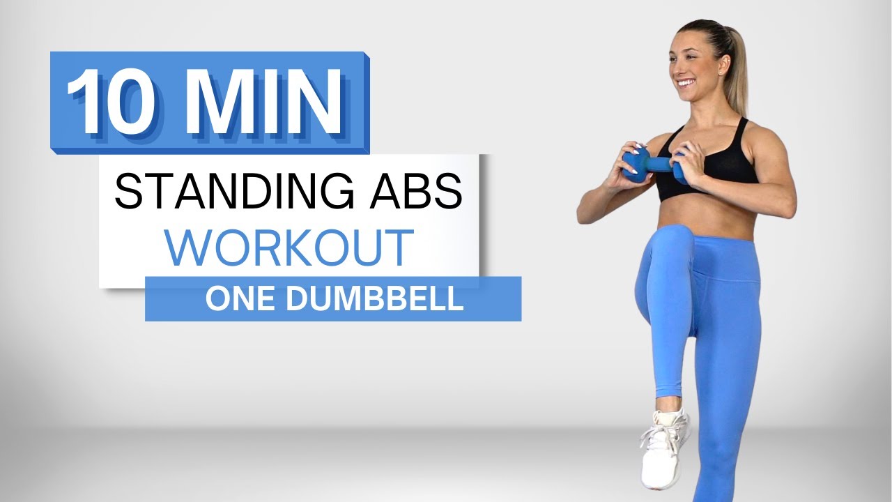 15 min STANDING ARMS AND ABS WORKOUT, With Dumbbells