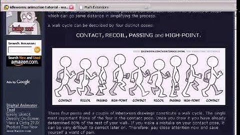 Flash Tutorial: Walk Cycle Animation Tutorial (Part 1)