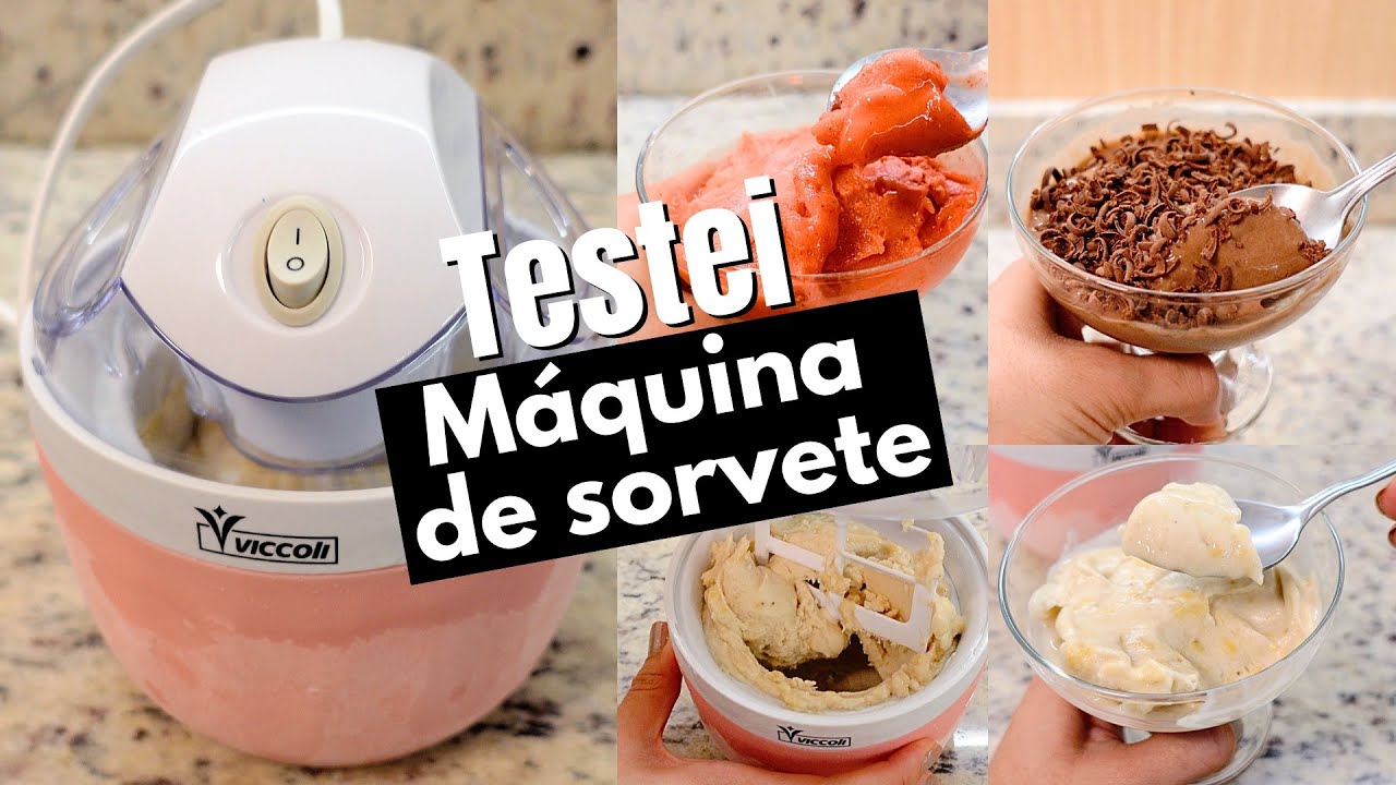 COMPREI A MÁQUINA DE SORVETE DA SHOPEE E OLHA O QUE SAIU!