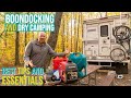 20 Dry Camping Tips // Understanding What is Dry Camping and Boondocking // Truck Camper Living