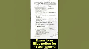 Exam form fillup notice for FYUGP Sem-2 (2024-2028)VBU HAZARIBAG #vbuhazaribagh #sem2 #vbu #examform