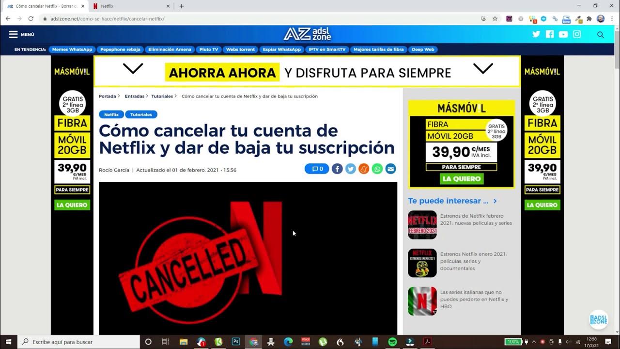 Netflix: cómo cancelar una suscripción, Truco, Guía