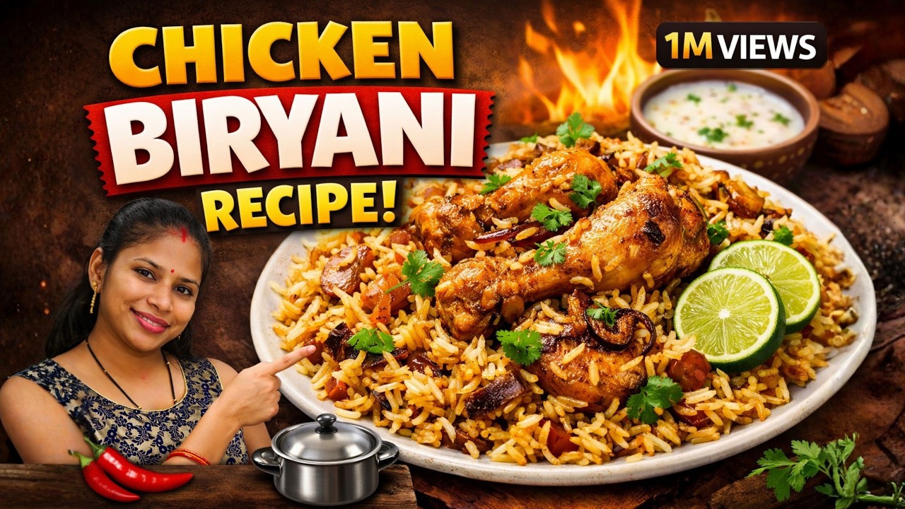 Home Style Hyderabadi Chicken Biryani Recipe | Easy Dum Biryani at Home | Sundari Nibash