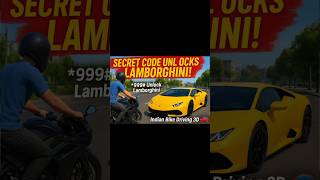 "SECRET CODE to Unlock LAMBORGHINI in Indian Bike Driving 3D! 😱🔥#shorts #lamborghini
