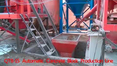 QT8-15  Automatic and hydraulic concrete block machine.
